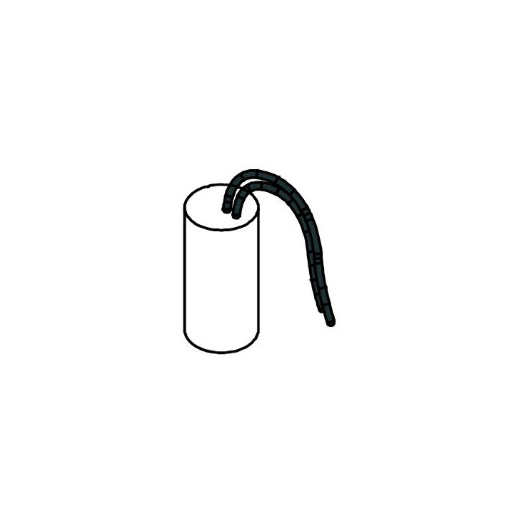 condensateur 16 µf 250v avec cable 180mm. condensateur 16 µf 250v avec cable 180mm.