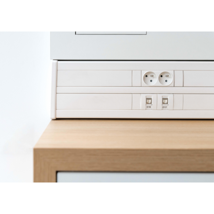 Goulotte d'installation clip45 TerCia TA-C45 134x55 2 compartiments blanche