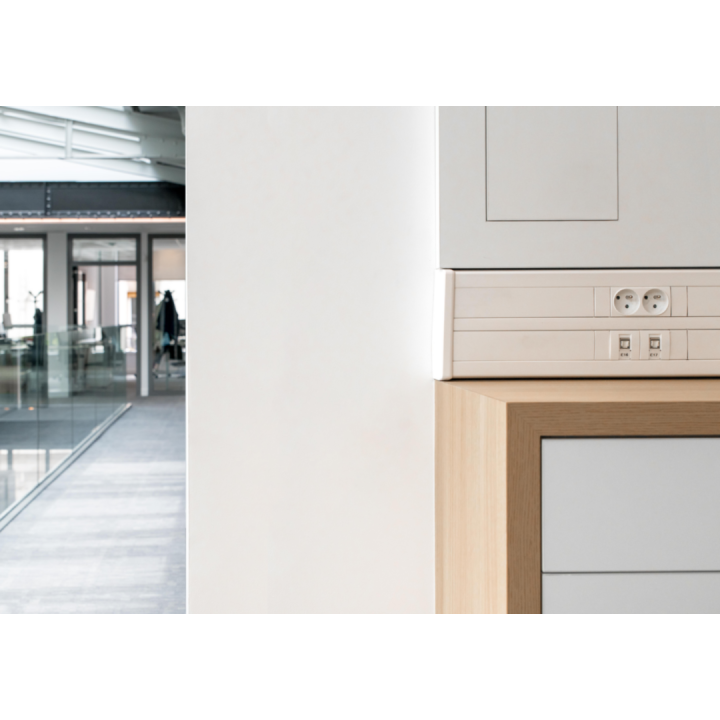 Goulotte d'installation clip45 TerCia TA-C45 134x55 2 compartiments blanche