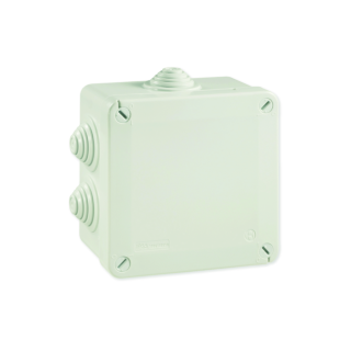 Boîte de dérivation étanche Pico 100x100 Prof. 50 grise à tétines IP55 960°C