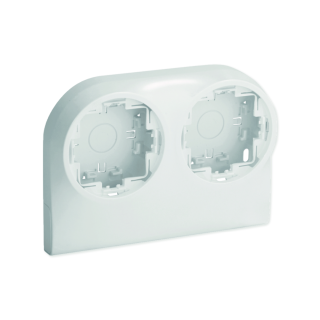 Boîtier double pour appareillage OptimaTM sur Optima TM 22x12,5 & 32x12,5 blanc