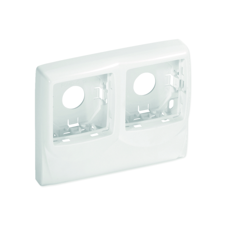 Boîtier double pour appareillage LegrandTM sur Optima TM 22x12,5 & 32x12,5 blanc
