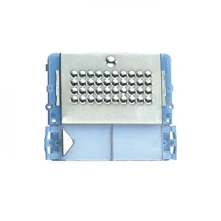 Série Powercom - Module 1 Bouton Acier Inox Avec Nom Et Led Bleue