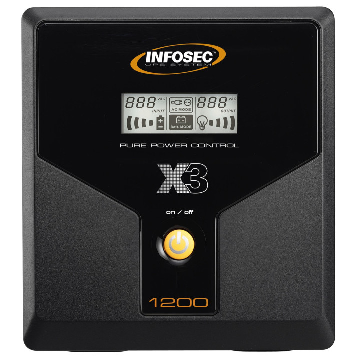 X3 EX 1200 LCD USB FR/SCHUKO-Onduleur Line Interactive 1200VA 4 Prises FR/SCHUKO