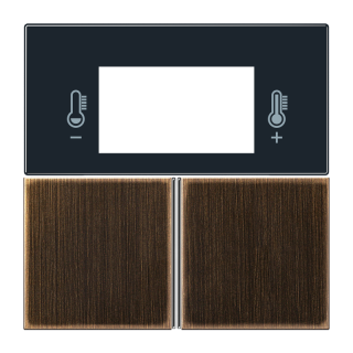 Enjoliveur double doigt cde volet roulant  / LS 990 blanc mat