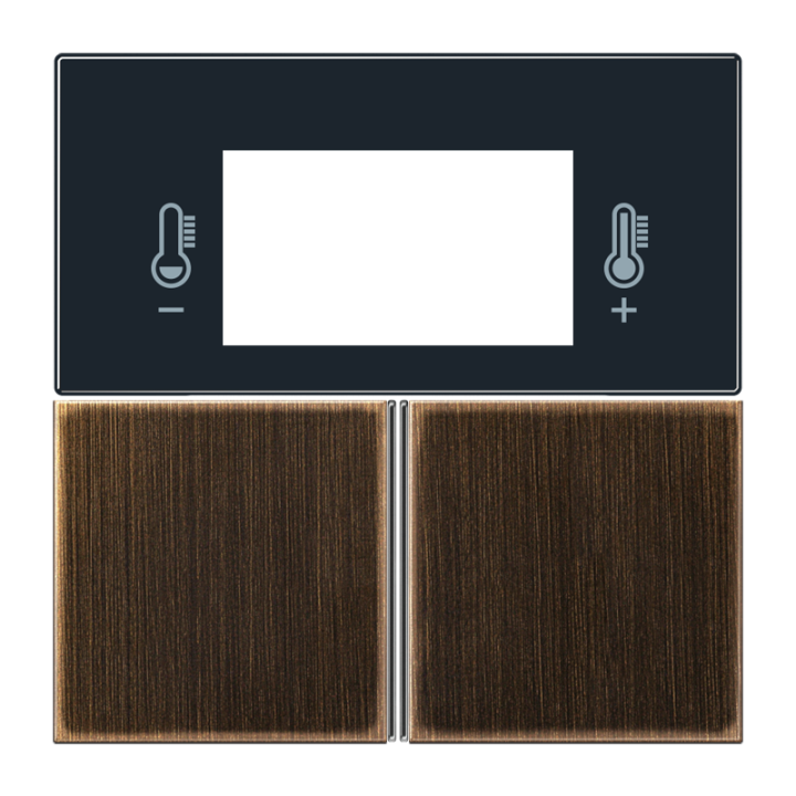 Enjoliveur double doigt cde volet roulant  / LS 990 blanc mat