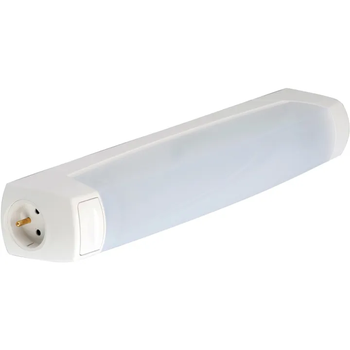Reglette Salle De Bain Eo S19 Led 400Lm 3000K Inter Pc 2P+T Blanc