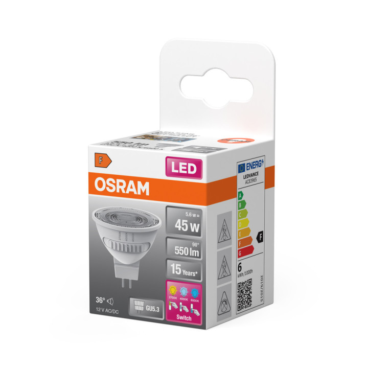 Led Str Spotmr16 5,6Weq.45 Gu5.3 Cct Osram