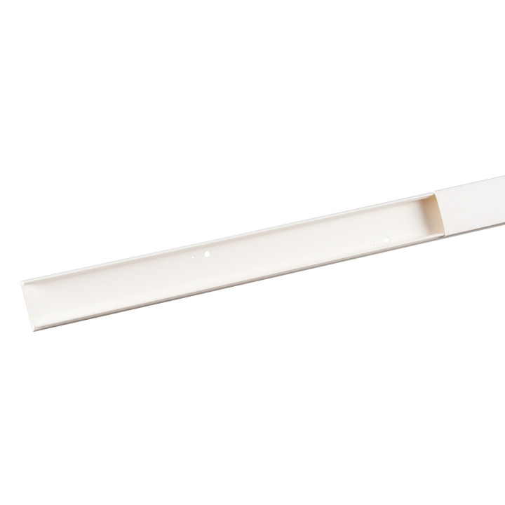 Moulure Keva 32mmx12mm-Fond+couvercle-1 compartiment-Longueur 2,10m-Blanc Artic
