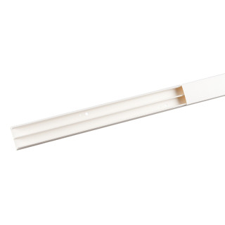 Moulure Keva 32mmx15mm-Fond+couvercle-2 compartiments-Longueur 2,10m-Blanc Artic