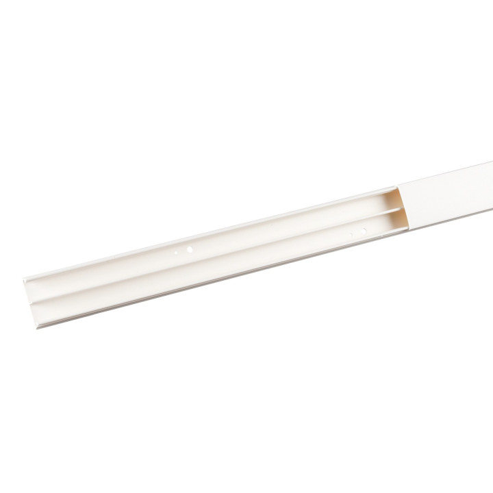 Moulure Keva 32mmx15mm-Fond+couvercle-2 compartiments-Longueur 2,10m-Blanc Artic