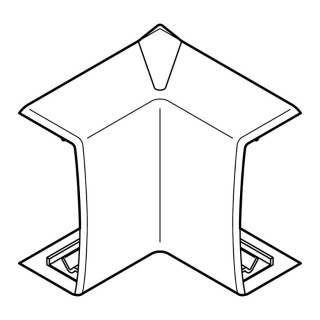 Angle intérieur Variasouple +ou-7° pour moulure Keva 32mmx15mm -PVC Blanc Artic