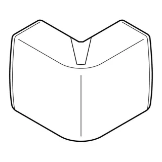 Angle Extérieur Variasouple +Ou-7° Pour Moulure Keva 32Mmx15Mm -Pvc Blanc Artic
