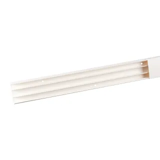 Moulure Keva 50Mmx20Mm - Fond+Couvercle-3 Compartiments-Longueur 2M-Blanc Artic