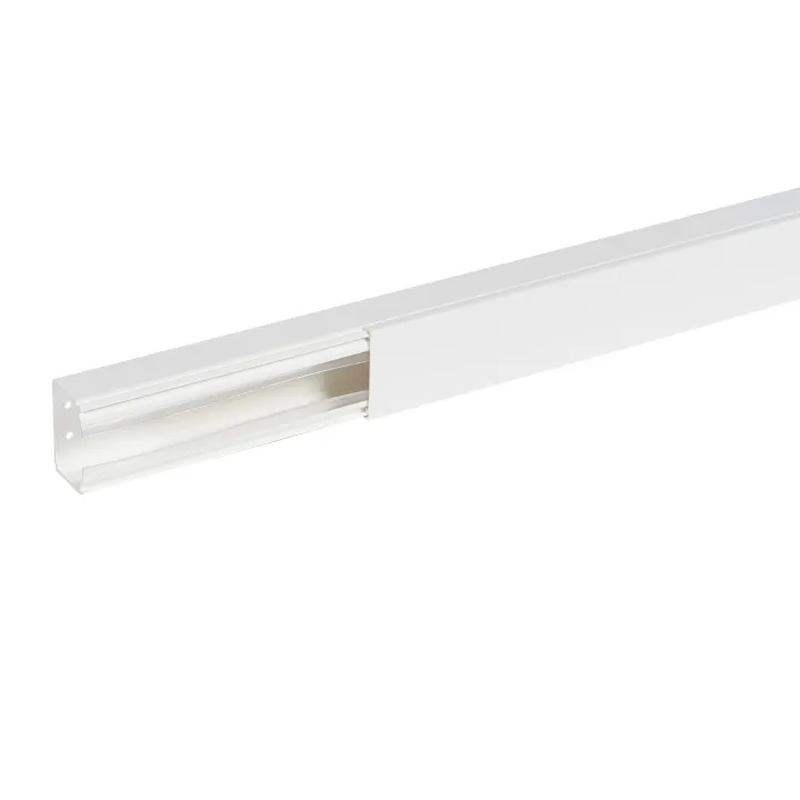 Goulotte Distribution Viadis 60X40Mm-Fond+Couvercle-1 Compart-Longueur 2M-Blanc