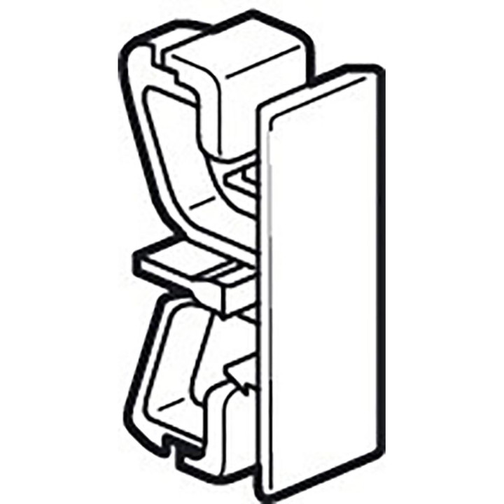 Normaclip pour goulotte Logix 45 - livré par 2 - PVC - Blanc Artic