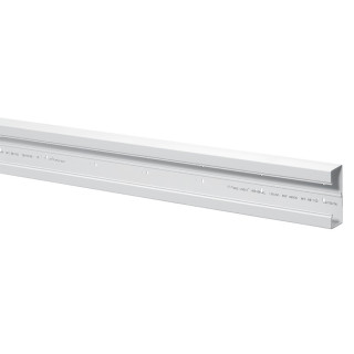 Goulotte Logix Universel-130x50mm-1 compartiment-Sans couvercle-PVC Blanc Artic