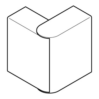 Angle extérieur variable 60° à 120° - Pour goulotte Logix 160x50mm - Blanc Artic