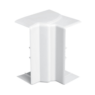 Angle intérieur variable 80° à 120° - Pour goulotte Logix 50x50mm - Blanc Artic