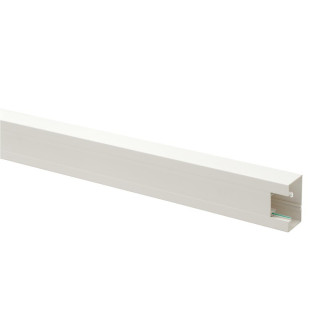Goulotte Logix 45-85x50mm-1 compartiment-2m-Livré sans couvercle-PVC Blanc Artic