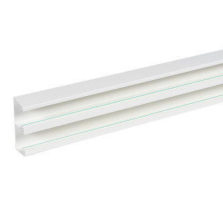 Goulotte Logix 45-130X50-2 Compartiments-2M-Livré Sans Couvercle-Pvc Blanc Artic