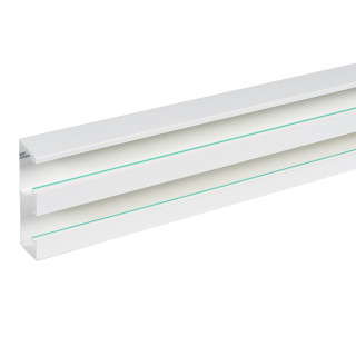 Goulotte Logix 45-160x50-2 compartiments-Livré sans couvercle-PVC Blanc Artic