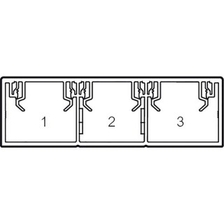 Goulotte Logix 45-160x50-3 compartiments-2m-Livré sans couvercle-PVC Blanc Artic