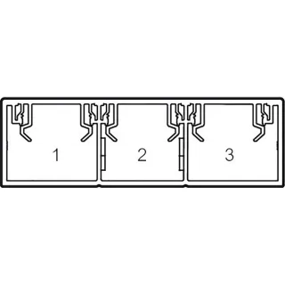 Goulotte Logix 45-160X50-3 Compartiments-2M-Livré Sans Couvercle-Pvc Blanc Artic