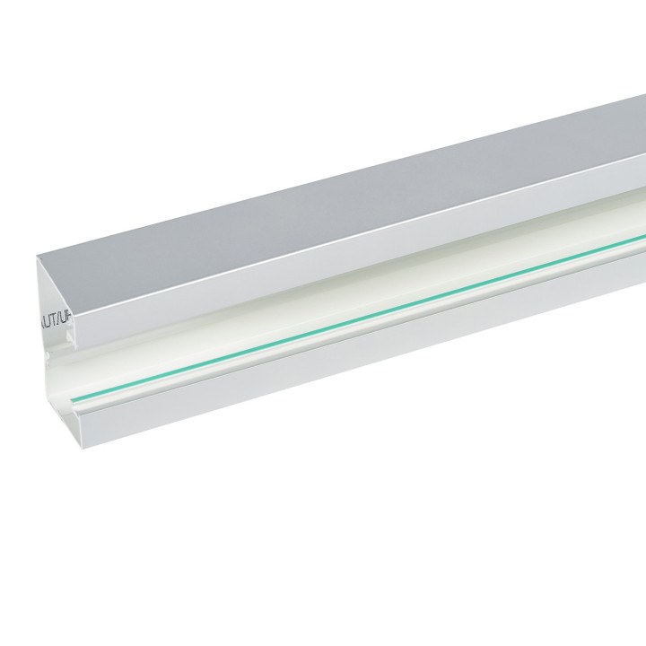 Goulotte Logix 45-85x50mm-1 compartiment-2m-Livré sans couvercle-PVC Aluminium