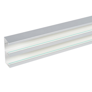 Goulotte Logix 45 - 130x50 - 2 compartiment -2m-Livré sans couvercle-PVC Alumnic