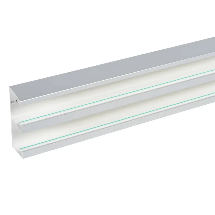 Goulotte Logix 45 - 130X50 - 2 Compartiment -2M-Livré Sans Couvercle-Pvc Alumnic