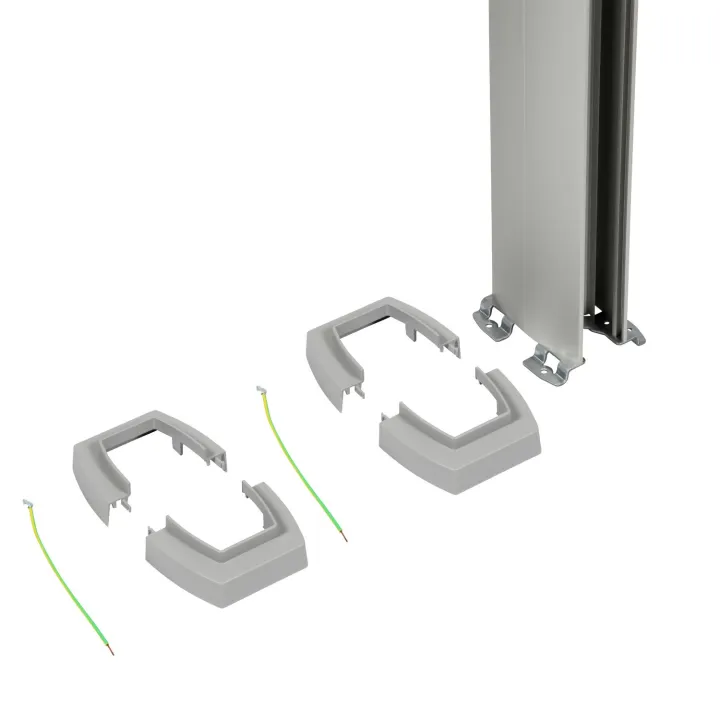 Colonne 2 Cps Logix 3,92M Aluminium Avec Couvercles Pvc Blanc