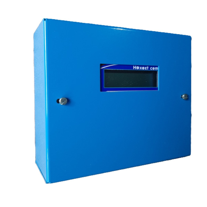 Centrale Hexact Com, Capot Bleu, Afficheur, Jusqu'À 4 Services, Câblage 6 Fils.