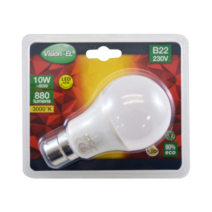 Led 8.5W Bulb B22 3000K Boite