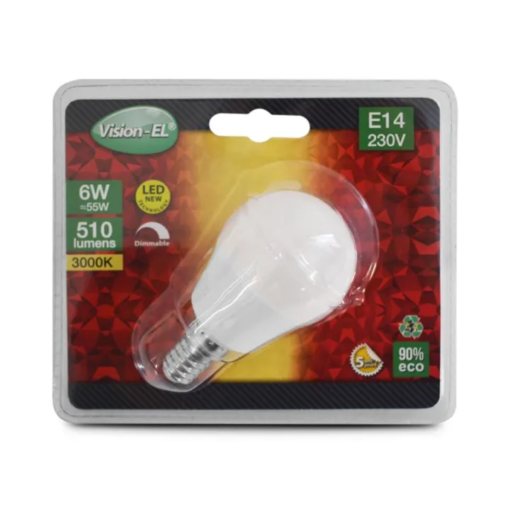 Ampoule Led 5.5W P45 Bulb E14 3000K Dim Boite