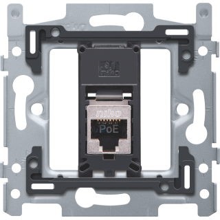 1 Connexion Rj45 Stp Cat6A, Poe++, Plat, 60X71, Vis