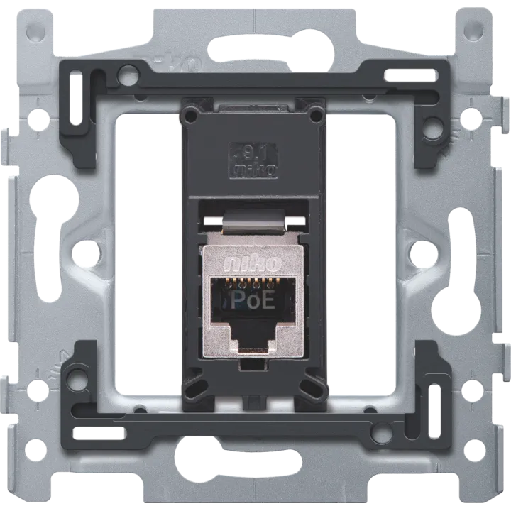 1 CONNEXION RJ45 STP CAT6A, POE++, PLAT, 60X71, VIS