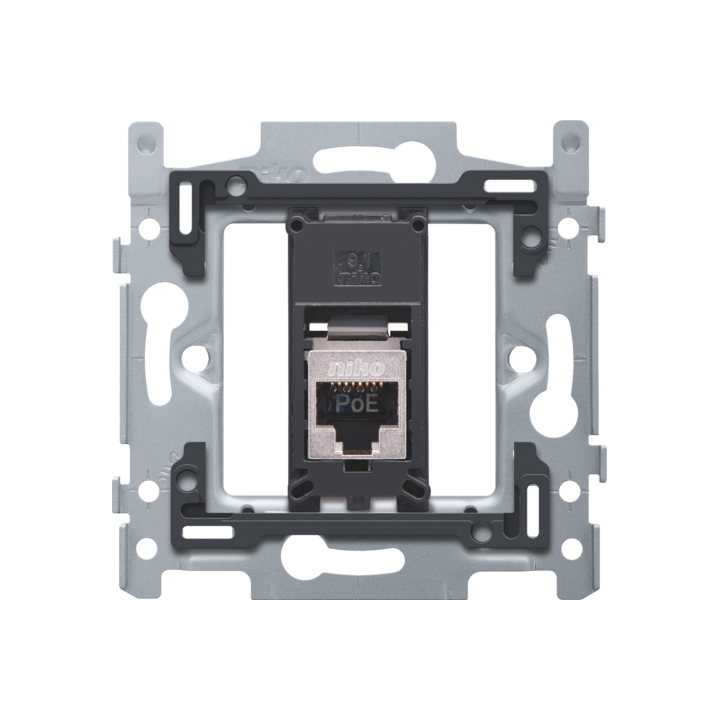 1 Connexion Rj45 Stp Cat6A, Poe++, Plat, 60X71, Vis