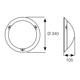 Hublot Voila Blanc Module Led 2400 4000K+Détecteur-Vav