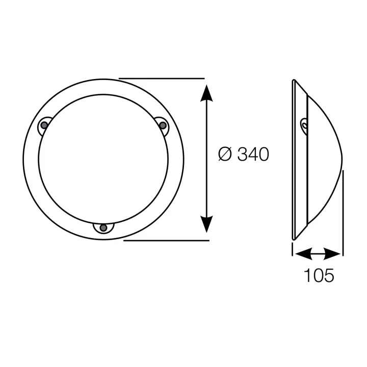Hublot Voila Blanc Module Led 2400 4000K+Détecteur-Vav