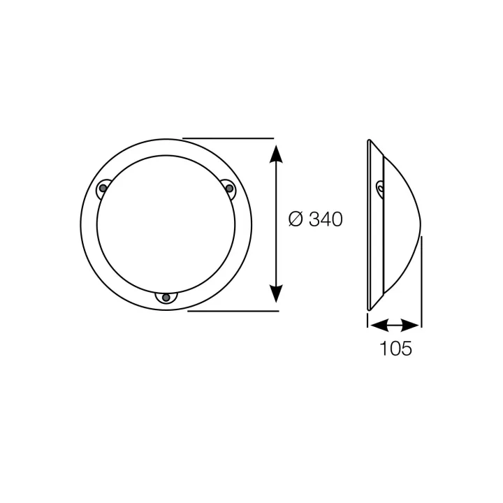 Hublot Voila Acces Blanc Module Led 2750Lm 4000K Avec Détection Compac