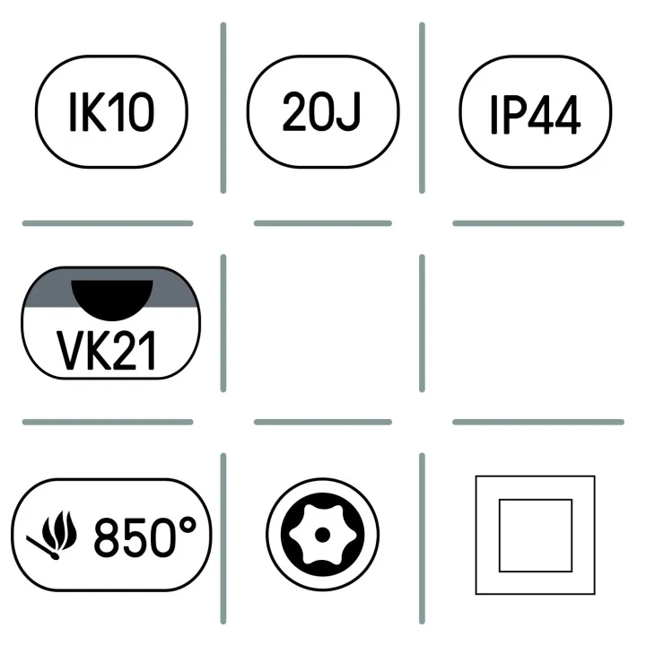 Spot Senspot Antivandale Ip44 Mod Led 1700 4000K+Détec Avec Alimentation Ip20