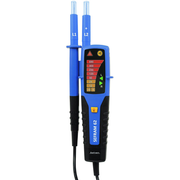 Testeur Vat. Ddt.Tension Ac/Dc,Ip2X. Afficheur Led. Continuité/Ordre De Phase.