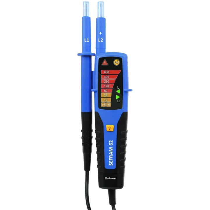 Testeur Vat. Ddt.Tension Ac/Dc,Ip2X. Afficheur Led. Continuité/Ordre De Phase.