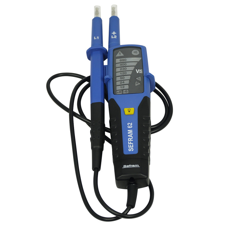 Testeur Vat. Ddt.Tension Ac/Dc,Ip2X. Afficheur Led. Continuité/Ordre De Phase.