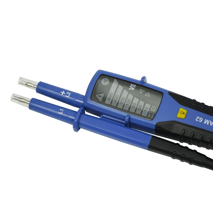 Testeur Vat. Ddt.Tension Ac/Dc,Ip2X. Afficheur Led. Continuité/Ordre De Phase.