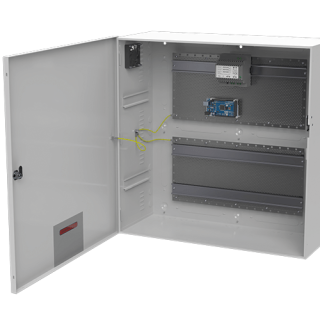 Coffret Modulaire Blanc 590X590X237Mm Avec Rail Din + Grille Perforée