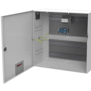 Coffret Modulaire Blanc 590X590X237Mm Avec Rail Din + Grille Perforée