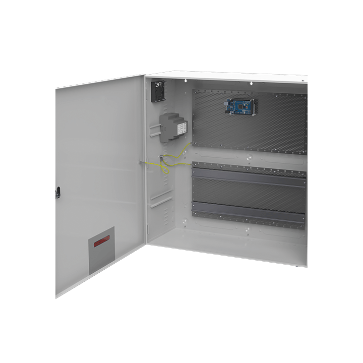 Coffret Modulaire Blanc 590X590X237Mm Avec Rail Din + Grille Perforée