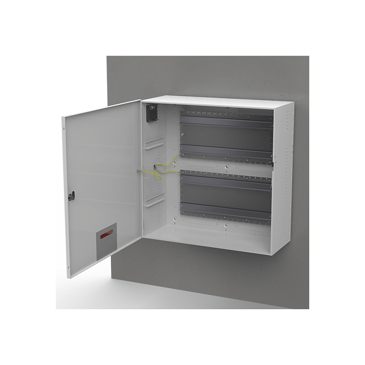 Coffret Modulaire Blanc 590X590X237Mm Avec Rail Din + Grille Perforée